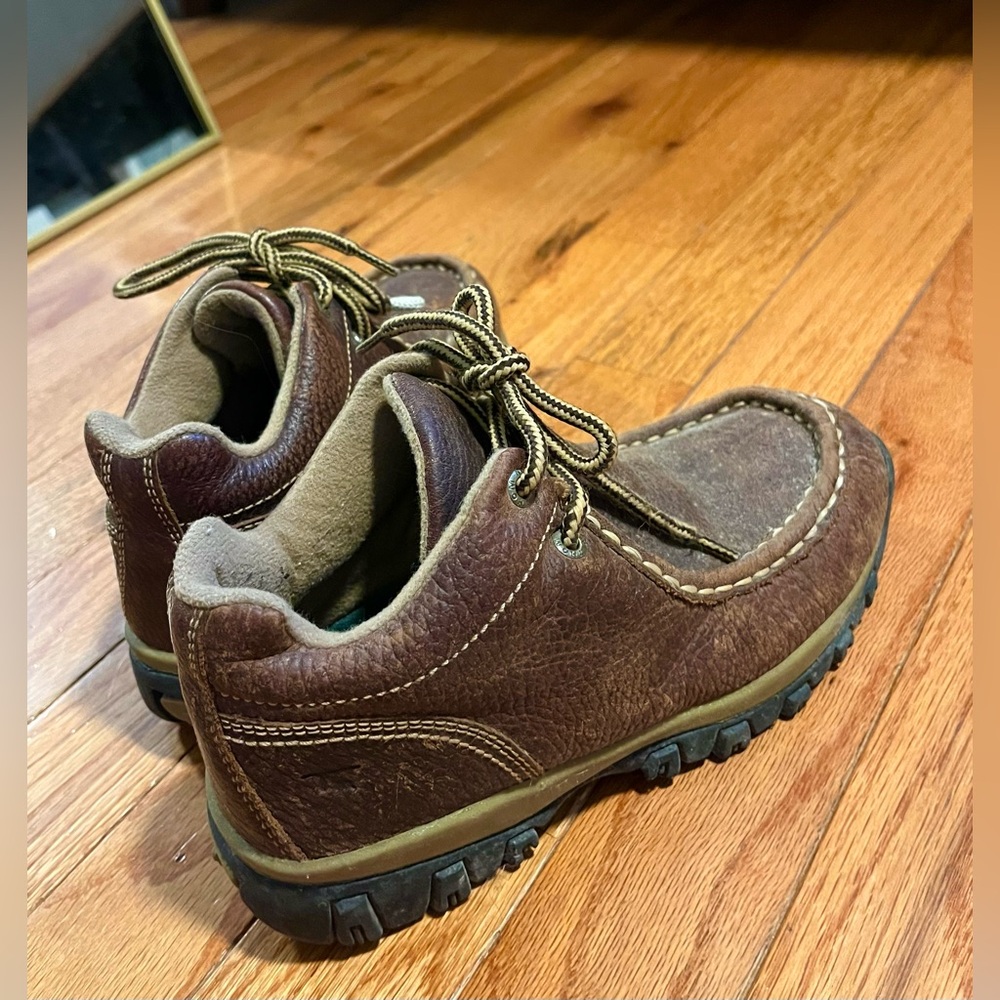 Thom McAn Brown Leather Casual Dress Shoes Mid Boot Work Boot Boys Sz. 1.5 - Picture 8 of 13